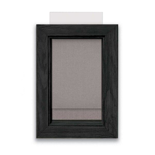 Indoor Enclosed Combo Board, 72"x36", Black Frame/Blue & Cloud